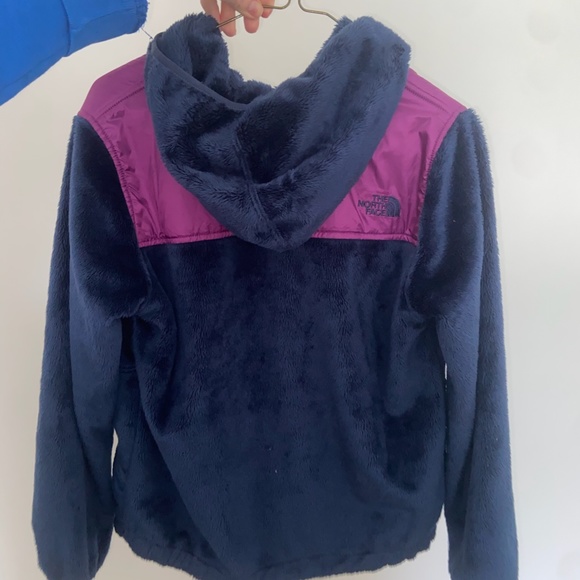 The North Face Navy and Purple Fleece Jacket Girls Size Large 14-16 - Picture 2 of 5